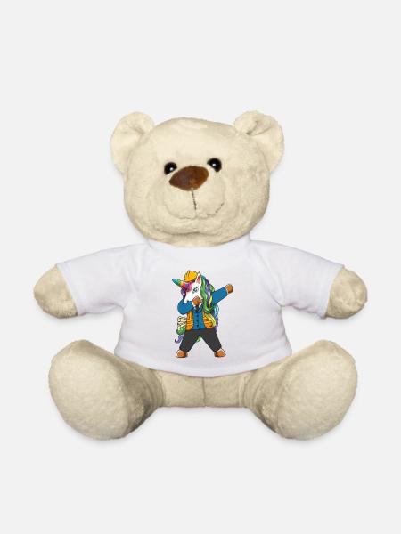 Dabbing Unicorn Ingenieur Bauarbeiter - Teddy - Weiß