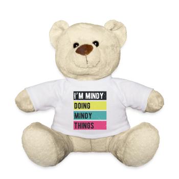 I’m Mindy Doing Mindy Things Retro Colors - Teddy - Weiß - Vorne