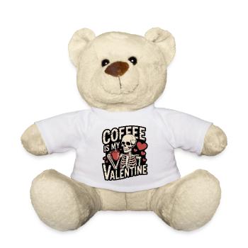 Coffee Is My Valentine - Teddy Bear - white - Front