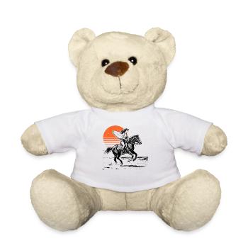 Surfer Cow Girl - Teddy Bear - white - Front