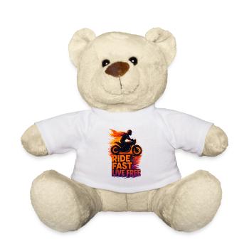 Ride Fast Live Free - Teddy - Weiß - Vorne