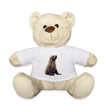 Animal phoque Lion de mer - Nounours - blanc - Devant