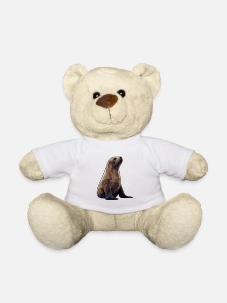 Seehund Tier Seelöwe - Teddy - Weiß