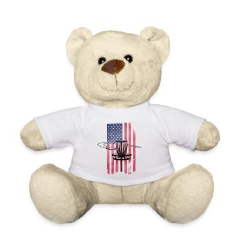 Drapeau Disc Golf USA - Nounours - blanc - Devant