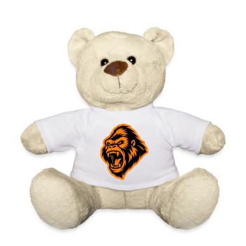 Gorilla Head - Teddy Bear - white - Front