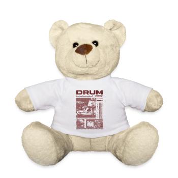 Rock-Schlagzeuger, Trommelspieler, Streetwear - Teddy - Weiß - Vorne