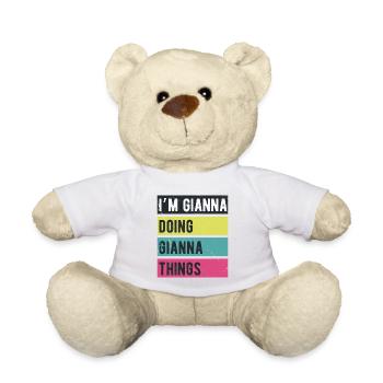 Ich bin Gianna und mache Gianna Things Retro Colors - Teddy - Weiß - Vorne