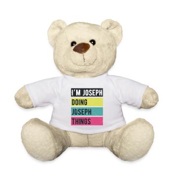 I’m Joseph Doing Joseph Things Retro Colors - Teddy Bear - white - Front