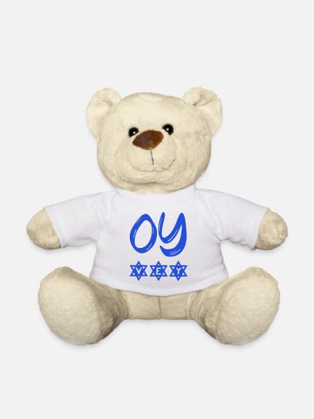 OY VEY funny Yiddish and Jewish sayings David Star - Teddy - Weiß