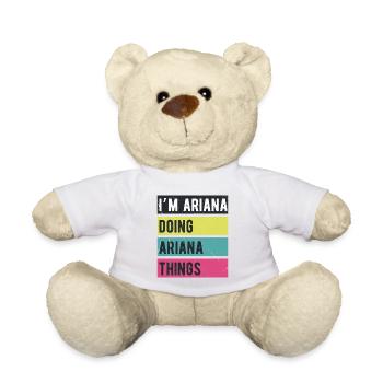 Je suis Ariana Faisant des choses Ariana Couleurs Rétro - Nounours - blanc - Devant