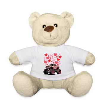 Love Hearts Monstertruck - Teddy - Weiß - Vorne