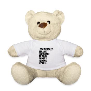 Kühnes inspirierendes Lebenszitat - Teddy - Weiß - Vorne