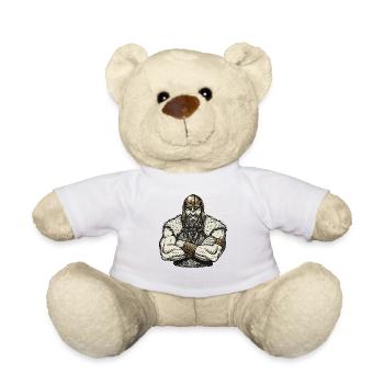 Wikinger Viking Legende Seemann Odin Rabe Kämpfer - Teddy - Weiß - Vorne