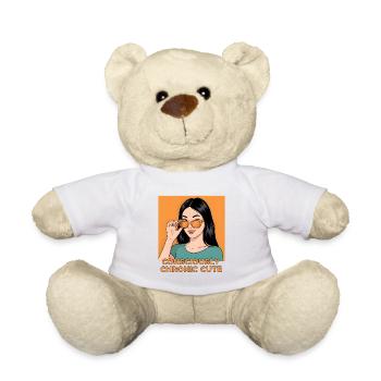 Consciously Chronic Cute – Stylish Girl Design - Teddy Bear - white - Front