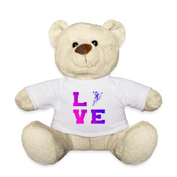 Klassisches Handball Motiv fuer Frauen - Teddy - Weiß - Vorne