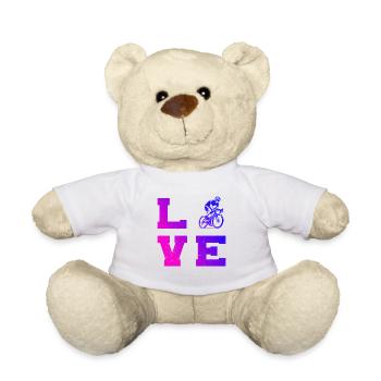 Motif clair de vélo de route pour chaque jour - Nounours - blanc - Devant