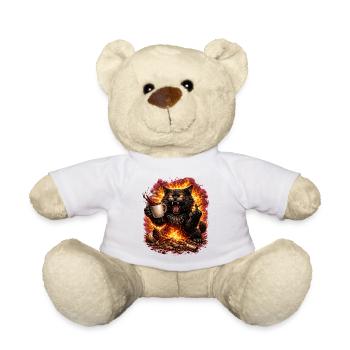 Feuerkatze Kaffee-Trotz - Teddy - Weiß - Vorne