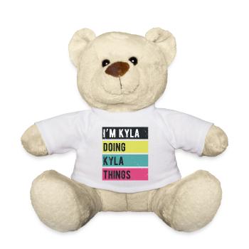 Ich bin Kyla und mache Kyla Things Retro Colors - Teddy - Weiß - Vorne