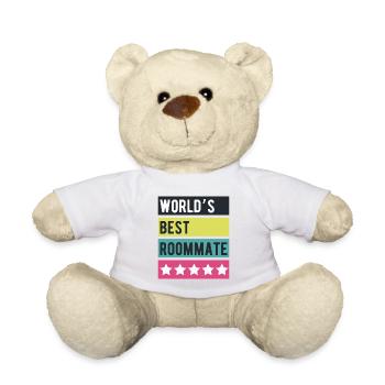 Stars rétro du meilleur colocataire du monde - Nounours - blanc - Devant