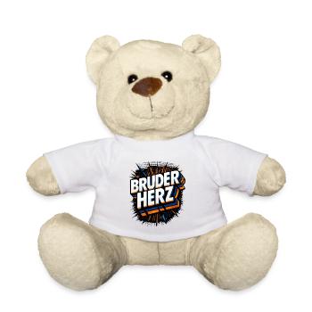 Brother Heart Gift Brother - Teddy Bear - white - Front