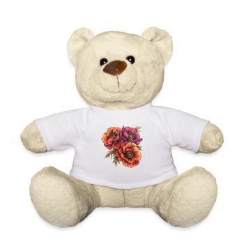 Sommerliche Blütenillustration in Orange - Teddy - Weiß - Vorne
