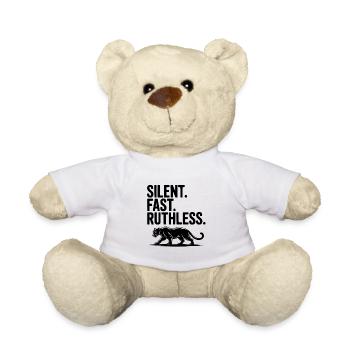 Leise. Schnell. Rücksichtslos. - Teddy - Weiß - Vorne