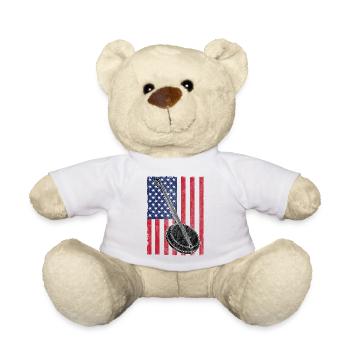 Banjo USA Flagge - Teddy - Weiß - Vorne