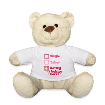 39 Single Taken Having A Hobby Horse - Teddy - Weiß - Vorne