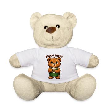 Kaffee Bär Barista - Teddy - Weiß - Vorne
