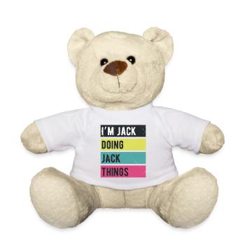 I’m Jack Doing Jack Things Retro Colors - Teddy Bear - white - Front