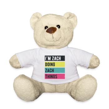 Ich bin Zach, mache Zach-Dinge Retrofarben - Teddy - Weiß - Vorne