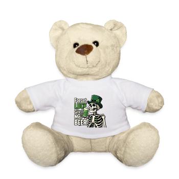 Forget Luck Give Me Beer Skeleton St. Patricks Day - Teddy - Weiß - Vorne