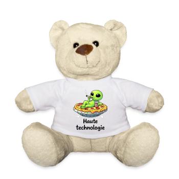 High tech – Alien relax and quirky humor - Teddy Bear - white - Front