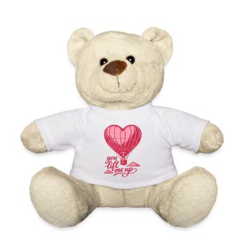 You Lift Me Up | Balloon Heart - Valentine's Day - Teddy Bear - white - Front