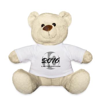 10th Birthday 2016 Boys and Girls Gift - Teddy Bear - white - Front