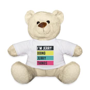 I’m Jerry Doing Jerry Things Retro Colors - Teddy Bear - white - Front
