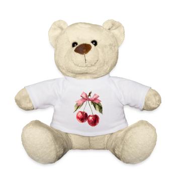 Cherries with ribbon | Valentine's Day - Love - Teddy Bear - white - Front