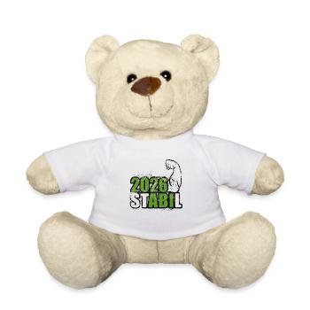 Stabil Abi 2026 - Biceps - Abitur - Spruch - Teddy Bear - white - Front