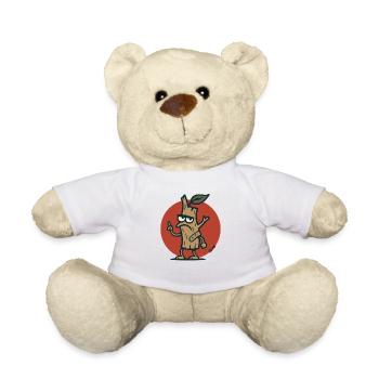 Grimmiger Baum Ast Baumstumpf mit Gesicht - Teddy - Weiß - Vorne
