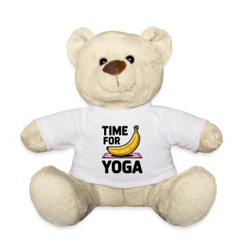 Banane im Yoga: Zeit für Flow - Teddy - Weiß - Vorne