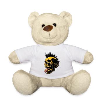 Skull Mohawk Punk Rocker Totenkopf - Nounours - blanc - Devant