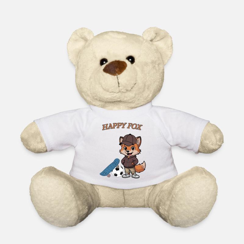 Happy Fox - Teddy Bear - white