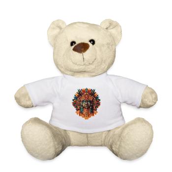 Aztec Fire Mask - Teddy Bear - white - Front