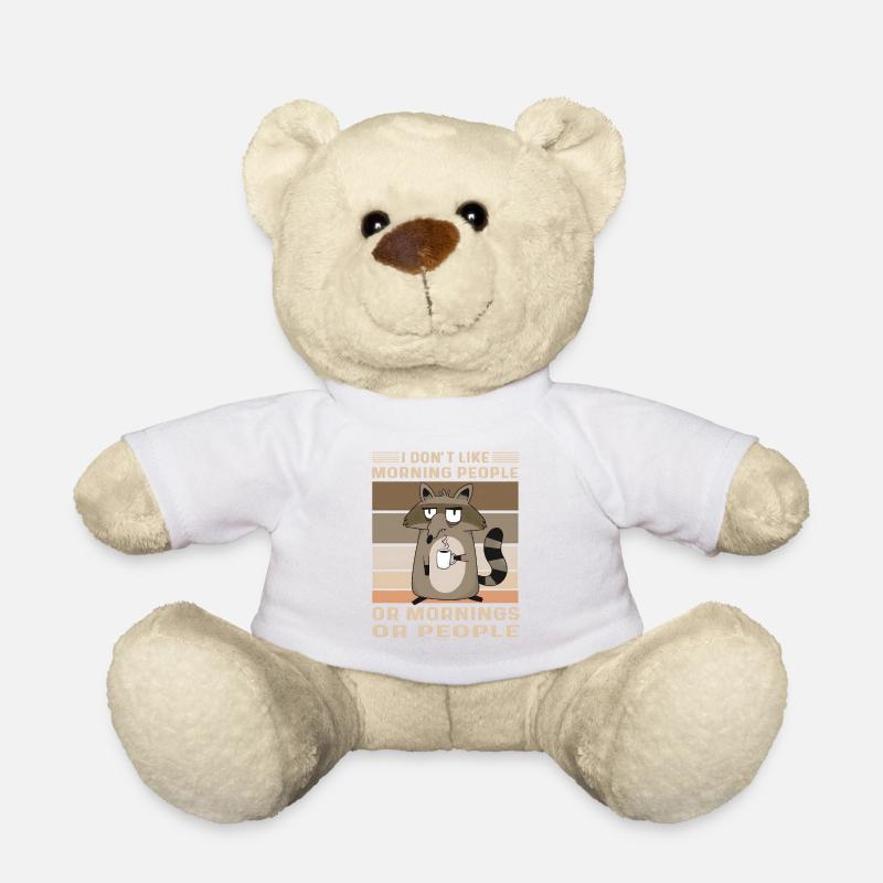 Muffel Waschbär Kaffee Lustiger Spruch Morgenmuffe - Teddy - Weiß