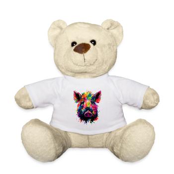Wildschwein Schwarzwild Wildschweine Schwein Jäger - Teddy - Weiß - Vorne