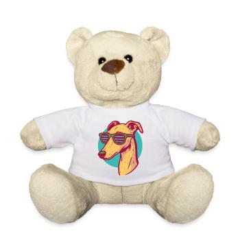 Greyhound, Galgo - Teddy Bear - white - Front