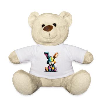 Patchwork Bunny Colorful - Teddy Bear - white - Front