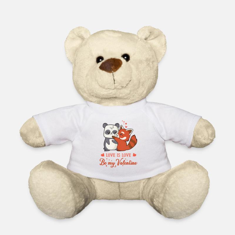 L’amour est amour : Panda & Fox design pour la Saint-Valentin - Nounours - blanc