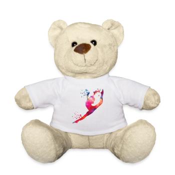 Gymnaste avec massues gymnastique rythmique - Nounours - blanc - Devant