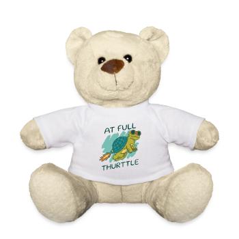 À plein Thurttle – La tortue fusée drôle - Nounours - blanc - Devant